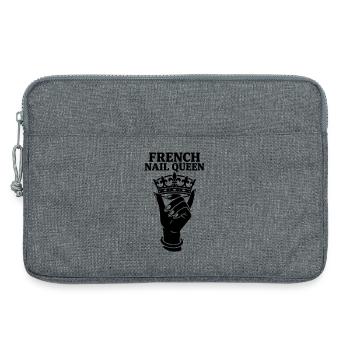 Manucure cosmétique French Nail Queen - Sacoche pour ordinateur portable 13 pouces - gris chiné - Devant