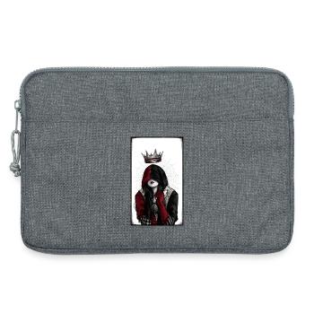 Ténèbres royales sur le filet - Sacoche pour ordinateur portable 13 pouces - gris chiné - Devant