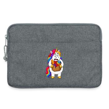 Catastrophe du sac d’épicerie de licorne maladroit - Sacoche pour ordinateur portable 13 pouces - gris chiné - Devant
