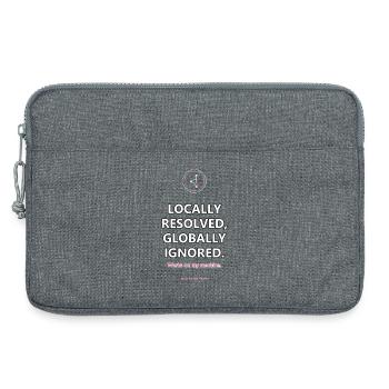 Locally Fixed, Globally Ignored · helle Kleidung - Laptoptasche 13" - Grau meliert - Vorne