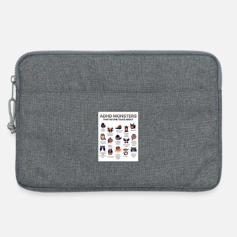 ADHS-Monster, von denen du nichts hörst - Laptoptasche 13" - Grau meliert