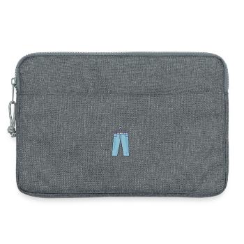 Pixeljeans auf Kleiderstange - Laptoptasche 13" - Grau meliert - Vorne