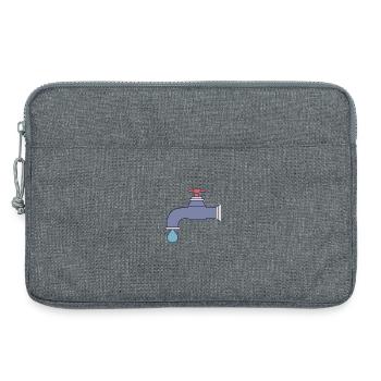 Pixel Faucet Drop - Laptop bag 13" - heather grey - Front
