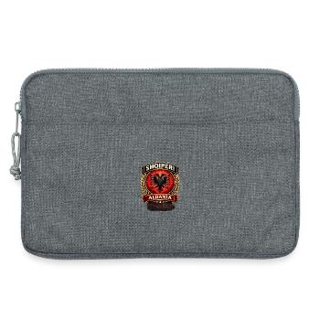 Albanien Adler Emblem - Laptoptasche 13" - Grau meliert - Vorne