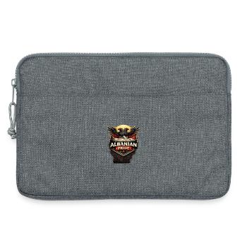 Albania's Proud Eagle Motif - Laptop bag 13" - heather grey - Front