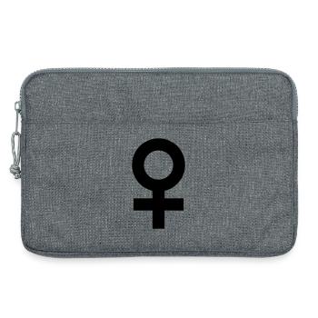 Symbol: femininity - woman (colors can be customized!) - Laptop bag 13" - heather grey - Front