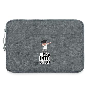 Direkt in die Schule - Straight into school  - Laptoptasche 13" - Grau meliert - Vorne