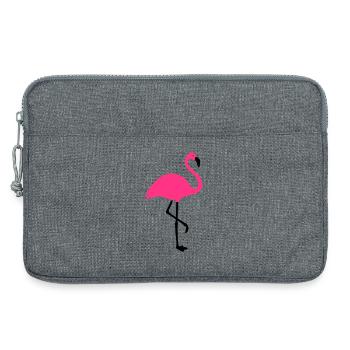 Flamingo -Sommer Sonne Strand - Laptoptasche 13" - Grau meliert - Vorne