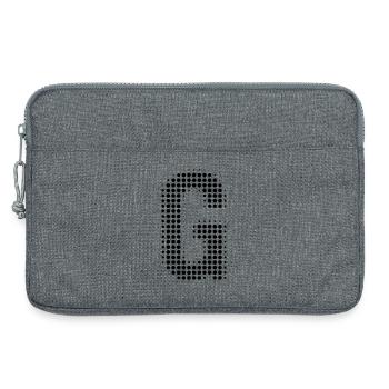 Lettre G initiale lettre points cadeau - Sacoche pour ordinateur portable 13 pouces - gris chiné - Devant