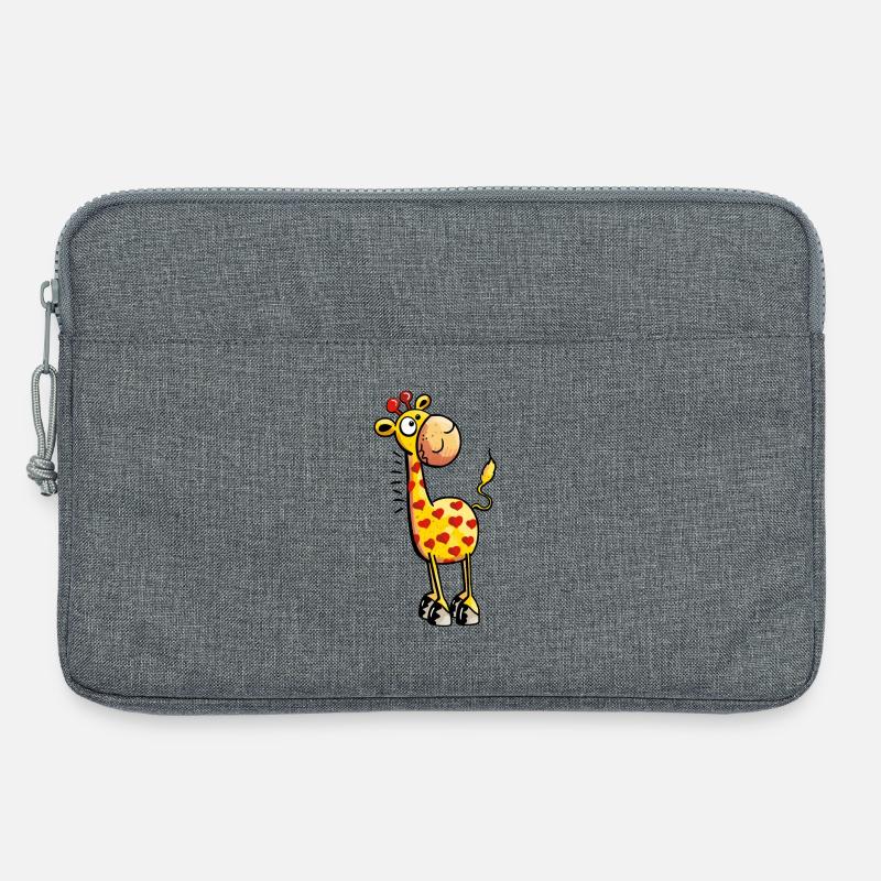 Kleinen Giraffe - Giraffen - Tier - Comic - Laptoptasche 13" - Grau meliert