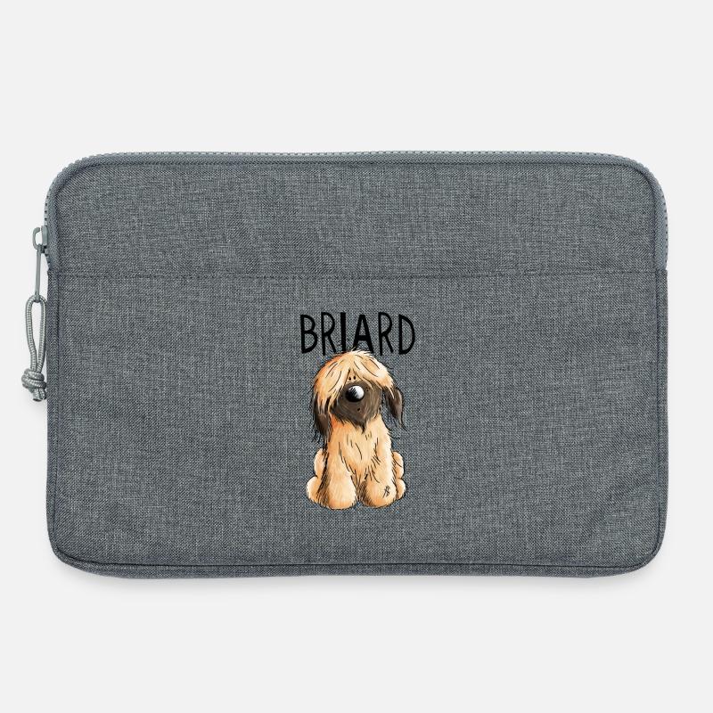 Süßer Fauve Briard - Comic - Geschenk - Hund - Laptoptasche 13" - Grau meliert