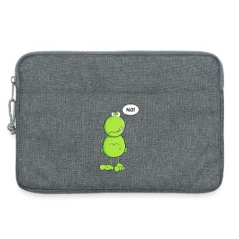 Funny No Frog I No Nö Statement - Laptop bag 13" - heather grey - Front