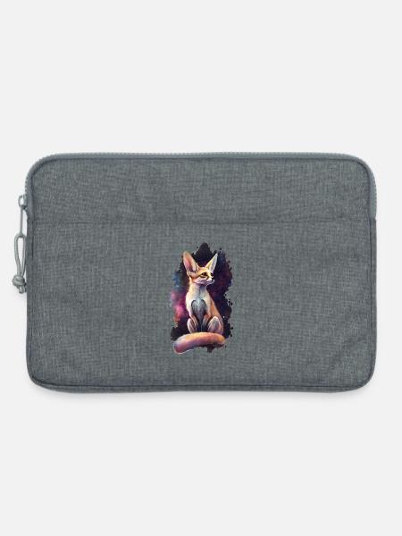 Fennek Fuchs mit Galaxy - Laptoptasche 13" - Grau meliert