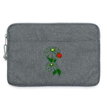 Flowers - Laptop bag 13" - heather grey - Front
