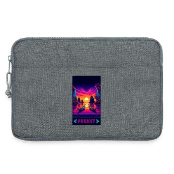 Phuket Thailand sunset design - Laptop bag 13" - heather grey - Front