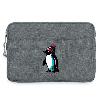 Pingouin - Sacoche pour ordinateur portable 13 pouces - gris chiné - Devant