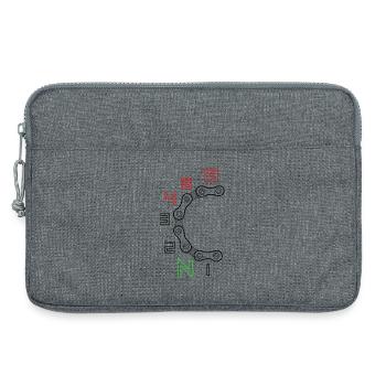 Basketball Glaube Emblem Philipper 4:13 - Laptoptasche 13" - Grau meliert - Vorne