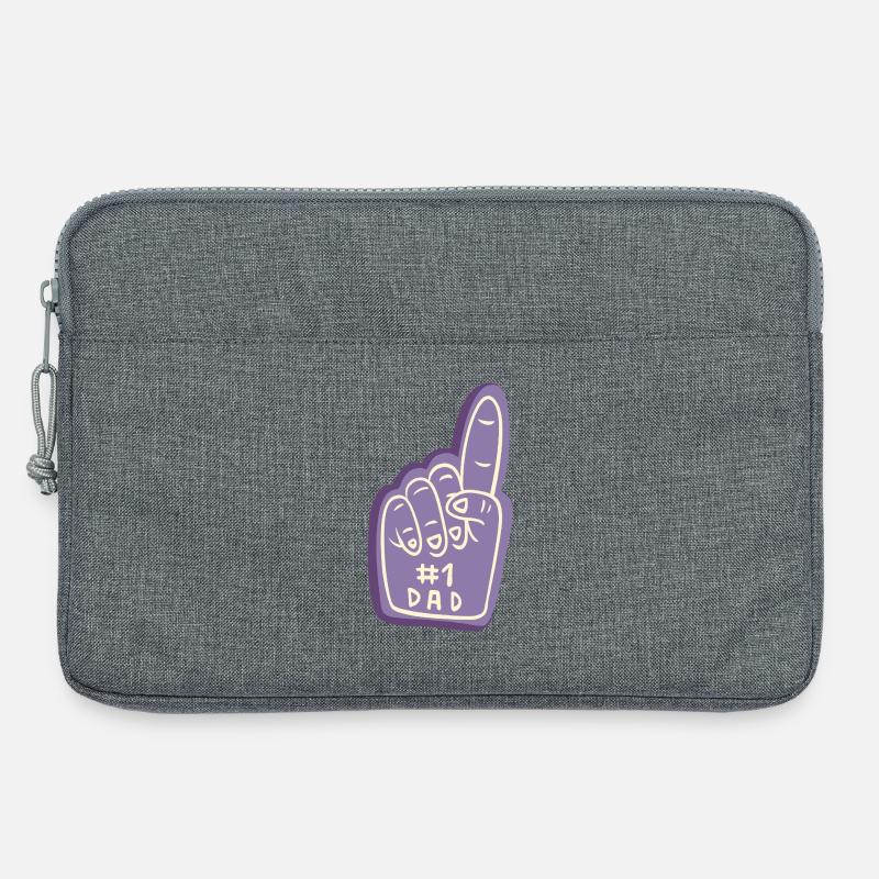 #1 Dad based on design - Laptop bag 13" - heather grey