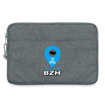Triskel Breizh Blue - Laptop bag 13" - heather grey - Front
