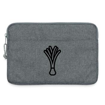 poireau - Sacoche pour ordinateur portable 13 pouces - gris chiné - Devant