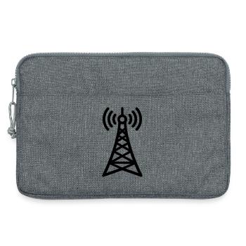 Radio Tower - Laptop bag 13" - heather grey - Front