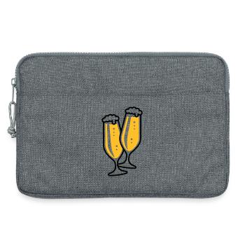 Pilsglas Schlank (Bier / Pils / Biertulpe / 2C) - Laptoptasche 13" - Grau meliert - Vorne