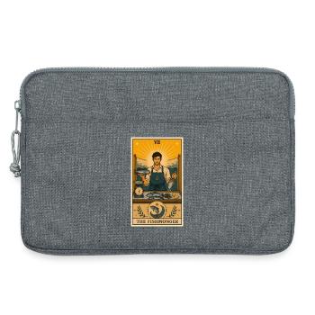Fischhändler | Fischmarkt Tarot - Laptoptasche 13" - Grau meliert - Vorne