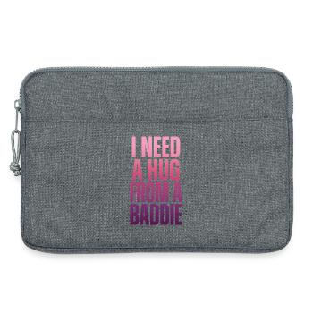 Ich brauche eine Umarmung von einem Baddie. - Laptoptasche 13" - Grau meliert - Vorne
