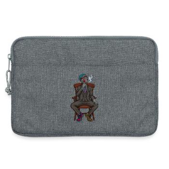 Surreales Noir-Idol im Anzug - Laptoptasche 13" - Grau meliert - Vorne