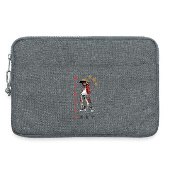 Art de rue Hip Hop Rap Fille Streetwear urbain - Sacoche pour ordinateur portable 13 pouces - gris chiné - Devant