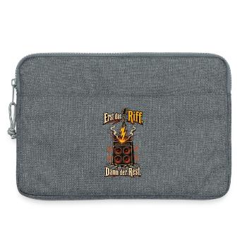 Rock Musik Metal Musik Gitarrenriff Gitarrist - Laptoptasche 13" - Grau meliert - Vorne