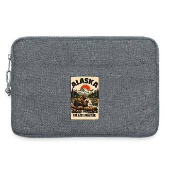 Paysages rétro des ours de la frontière de l’Alaska - Sacoche pour ordinateur portable 13 pouces - gris chiné - Devant