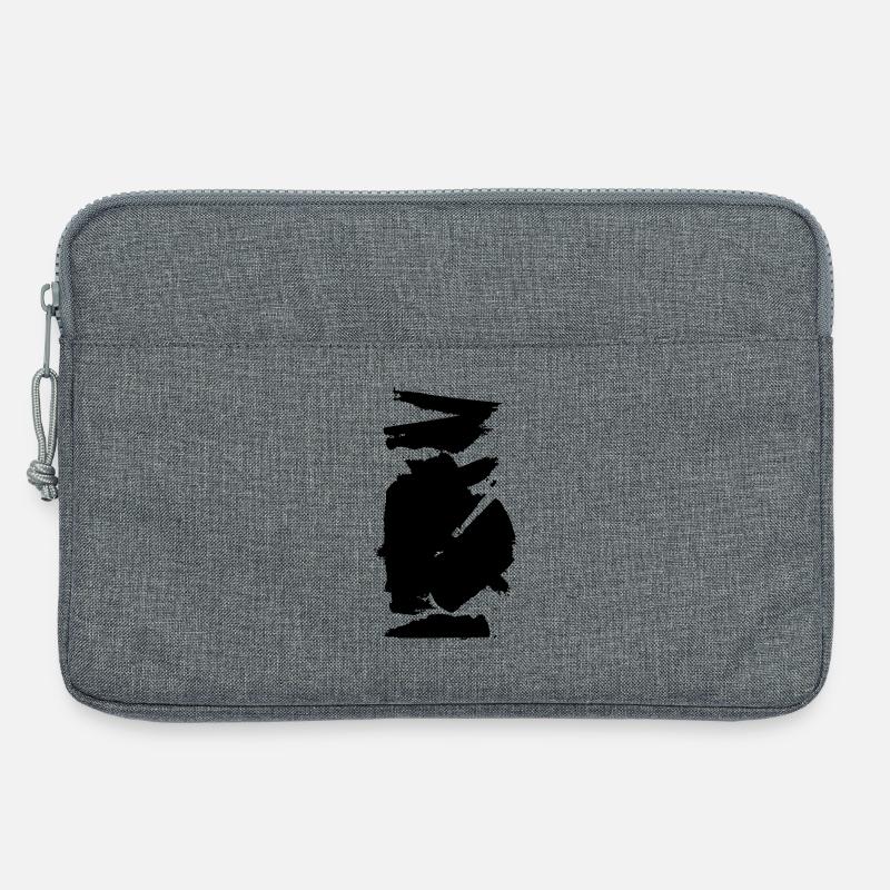 Farbwischer Klecks - Laptoptasche 13" - Grau meliert