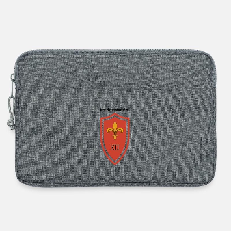 Fleur de Lis Schild XII Rot - Laptoptasche 13" - Grau meliert