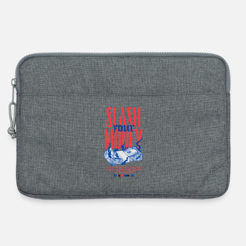 Silberne Spritzer - Laptoptasche 13" - Grau meliert