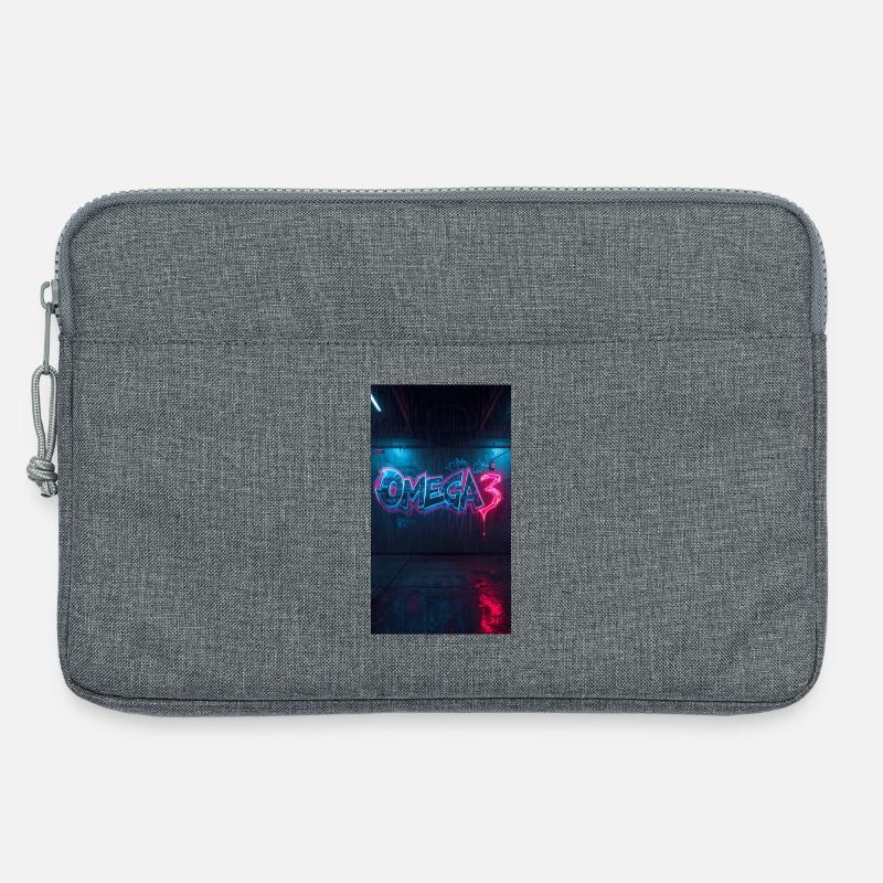 Omega3 Neon Graffiti - Laptoptasche 13" - Grau meliert