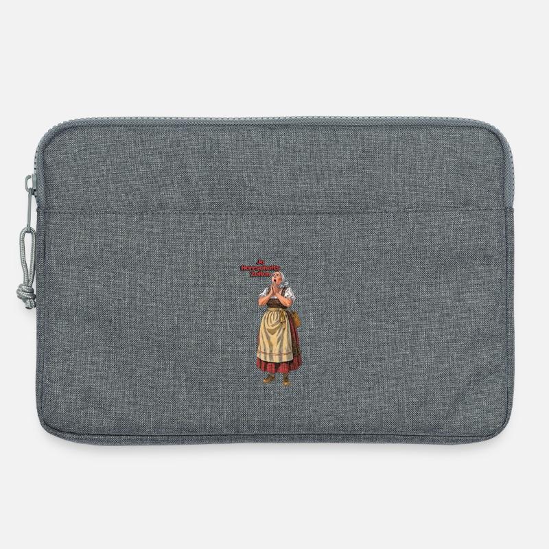 Dirndl Retro Jo Herrschaftszeiten - Laptoptasche 13" - Grau meliert