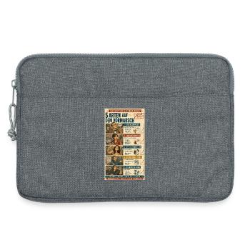 5 Arten auf dem Vormarsch - Laptoptasche 13" - Grau meliert - Vorne