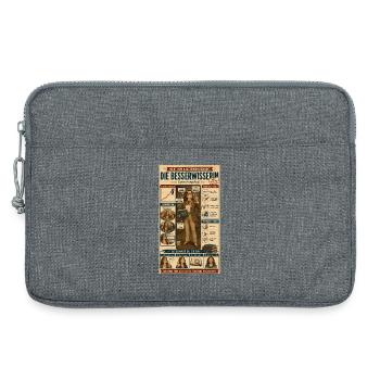 Die Besserwisserin – ungefragt kompetent - Laptoptasche 13" - Grau meliert - Vorne