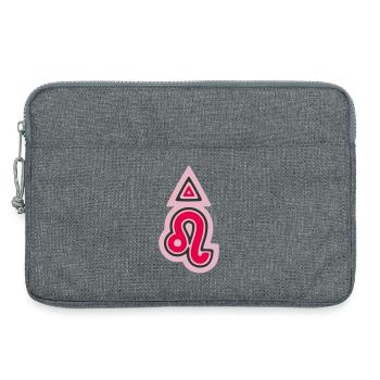 Zodiac Tribal Leo and Fire - Laptop bag 13" - heather grey - Front