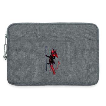 Crimson Devil Verführerin - Laptoptasche 13" - Grau meliert - Vorne