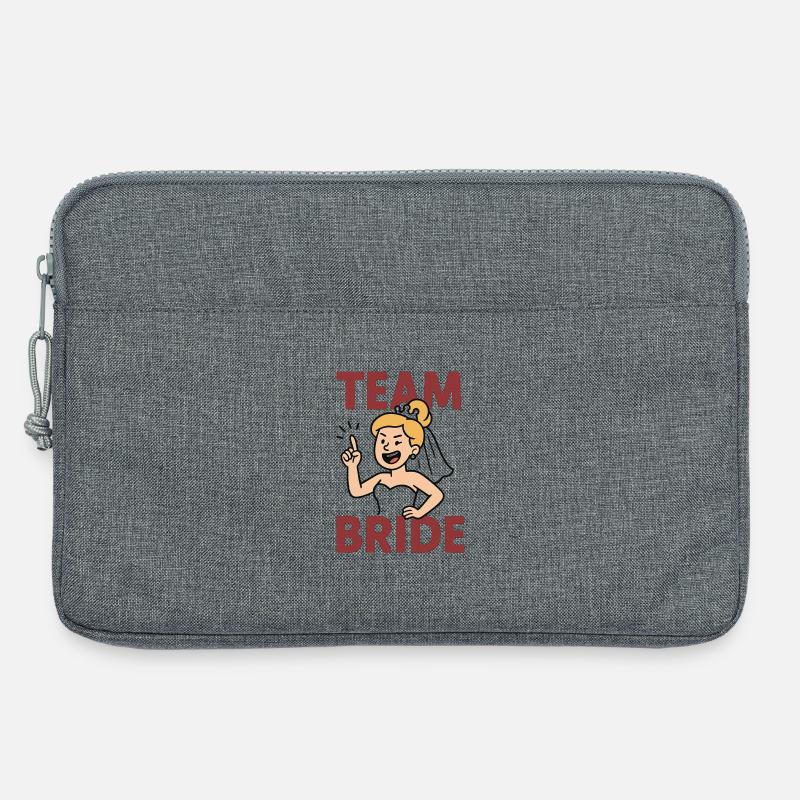 Team Braut - Laptoptasche 13" - Grau meliert