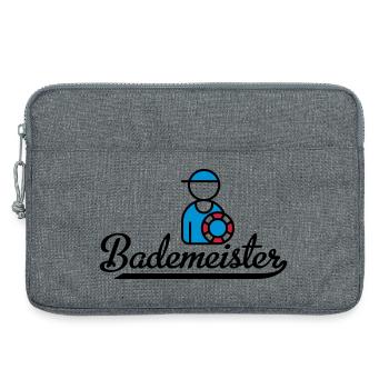Lustige Geschenke für Bademeister - Laptoptasche 13" - Grau meliert - Vorne
