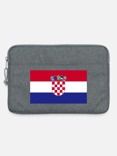 Kroatien Flagge - Laptoptasche 13" - Grau meliert