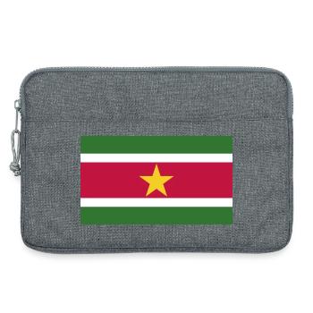 Suriname National Flag - Laptop bag 13" - heather grey - Front