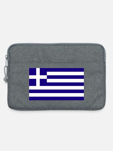 Griechenland National Flagge - Laptoptasche 13" - Grau meliert