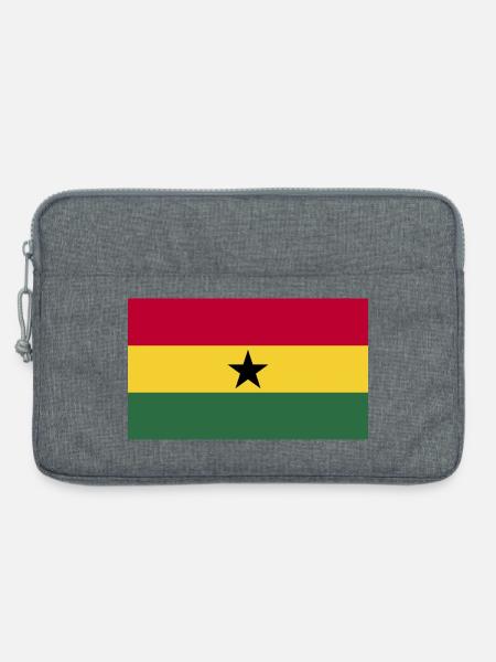 Ghana National Flagge - Laptoptasche 13" - Grau meliert