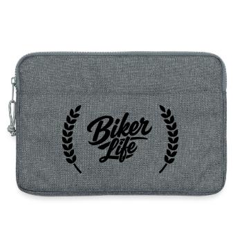 La vie des motards - Sacoche pour ordinateur portable 13 pouces - gris chiné - Devant