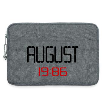 40. Geburtstag, August 1986 - Laptoptasche 13" - Grau meliert - Vorne