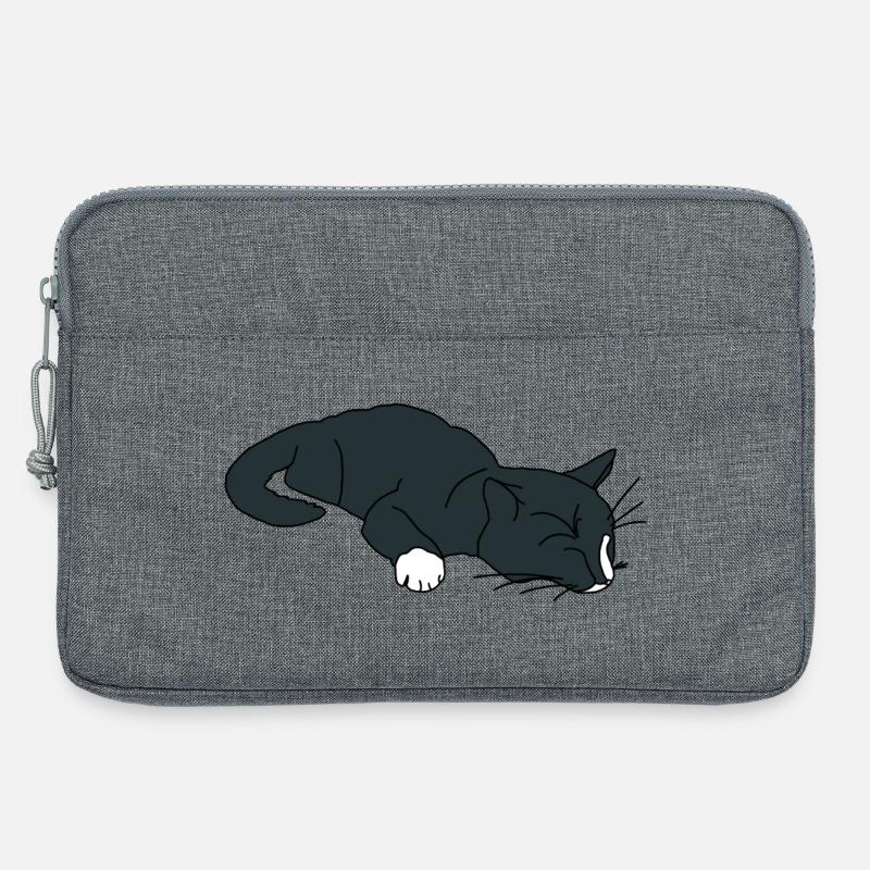Schlafende Katze - Laptoptasche 13" - Grau meliert